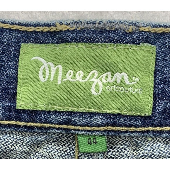 Meezan Art Couture Denim Jeans Men's 44 Medium Distress Wash Lightly Destroyed - Picture 5 of 16